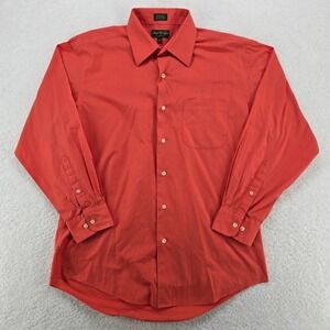 David Taylor Collection Men's Coral Button Down Dress Shirt Long Sleeve Size M/M